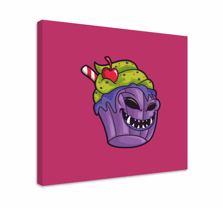 Cuadro con frase criatura amenazante de cupcake - TenVinilo