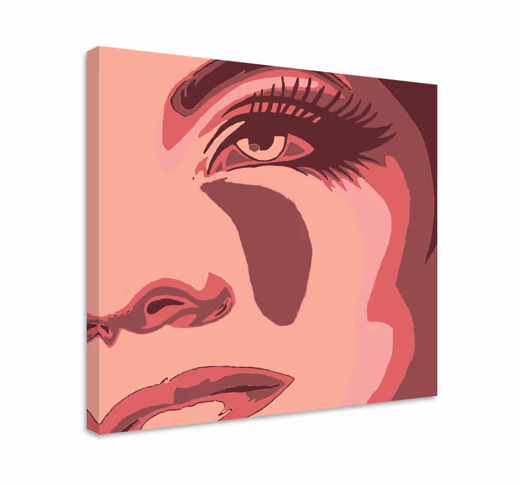 Cuadro moderno Arte pop de cara de niña - TenVinilo