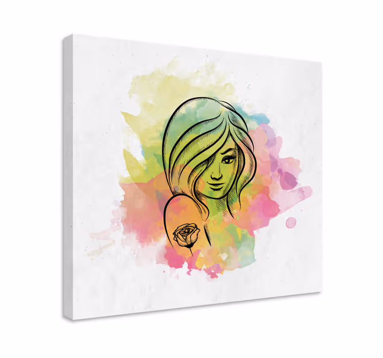 Cuadro moderno Pintura colorida para salpicaduras de cara - TenVinilo