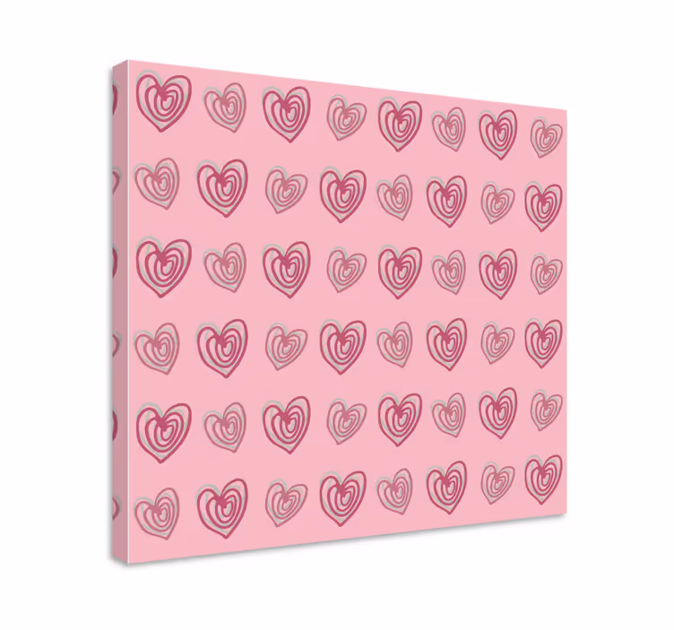 Cuadro frase motivadora diseño de corazones - TenVinilo