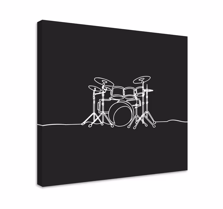 Cuadro musical contorno de batería - TenVinilo