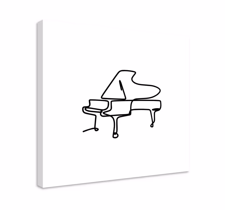 Cuadro musical piano contorno - TenVinilo