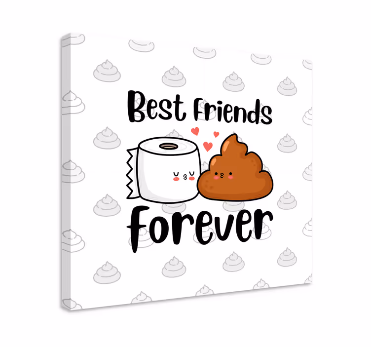 Cuadro mejores amigos adorables - TenVinilo