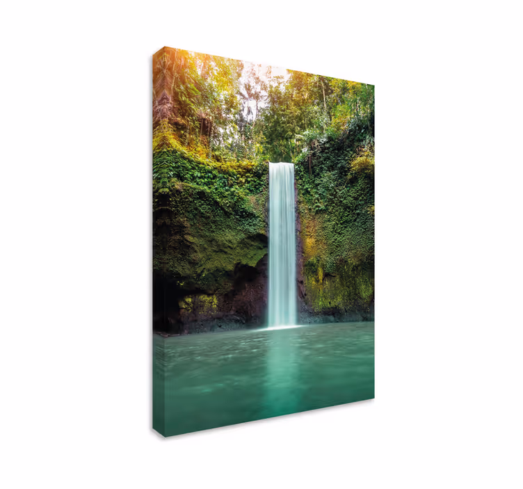 Cuadro paisajes Hermosa cascada de la jungla - TenVinilo