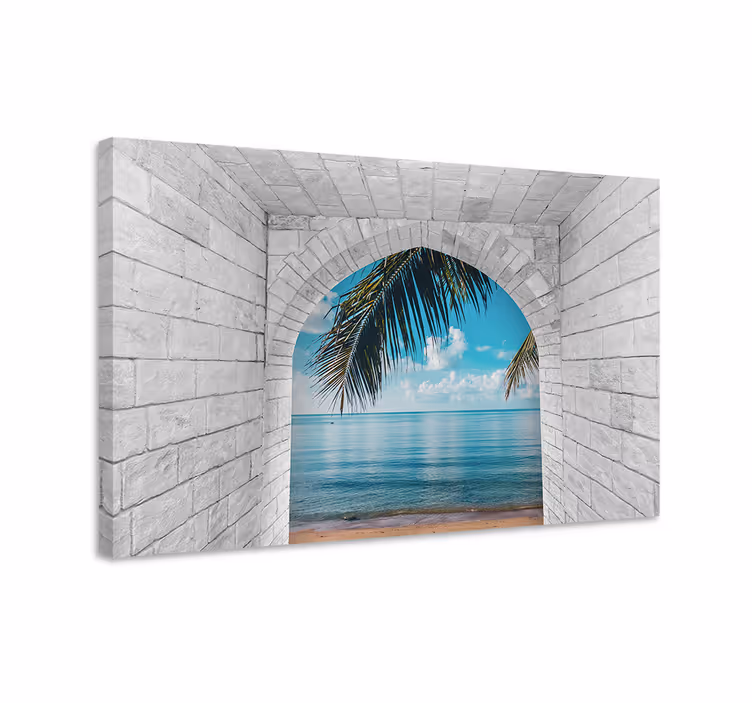 Cuadro paisajes arco con vista al océano - TenVinilo