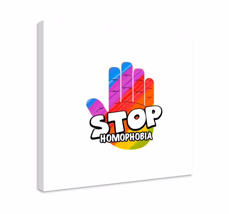Cuadro casa Detener la mano del concepto de homofobia - TenVinilo