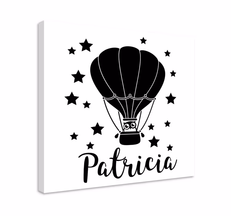 Cuadro de personas en globo aerostático - TenVinilo