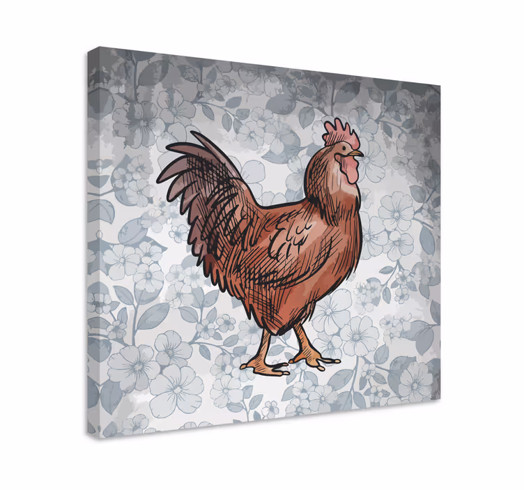 Cuadro animales figura de gallo encantador - TenVinilo