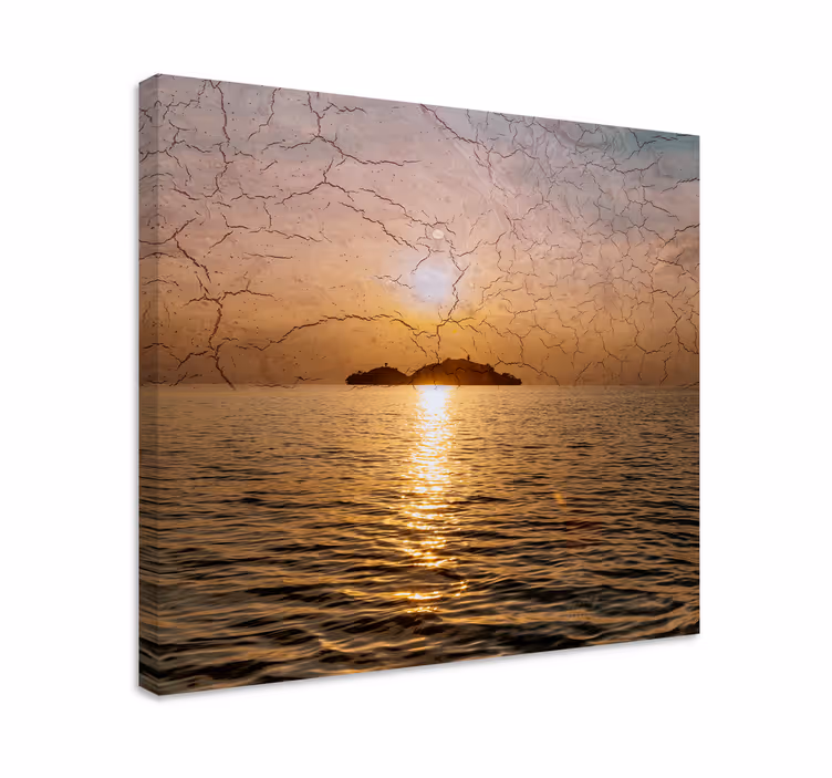 Cuadro paisajes Paisaje de mar con roca - TenVinilo