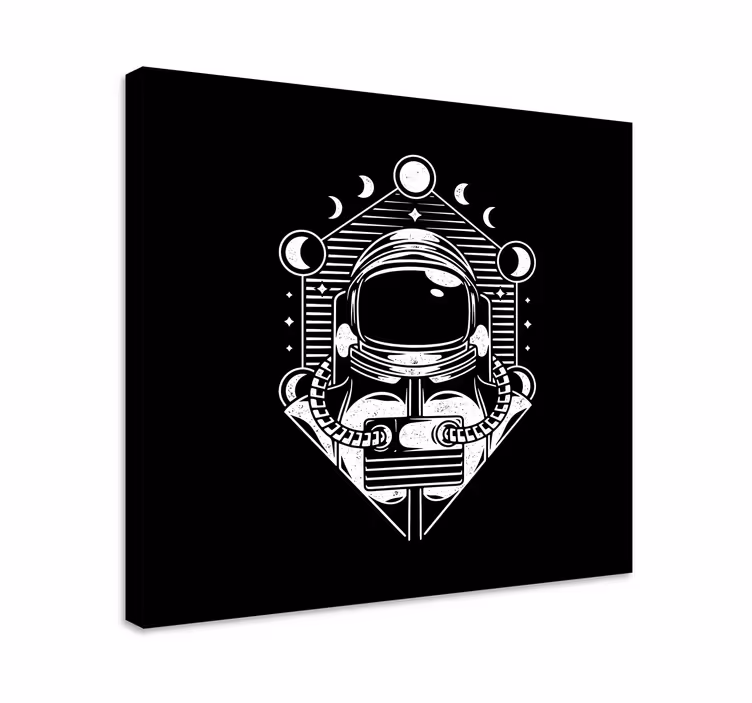 Cuadro decorativo videojuego fases de la luna astronauta - TenVinilo