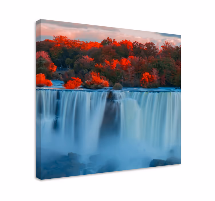 Cuadro paisajes perspectiva de la gran cascada - TenVinilo