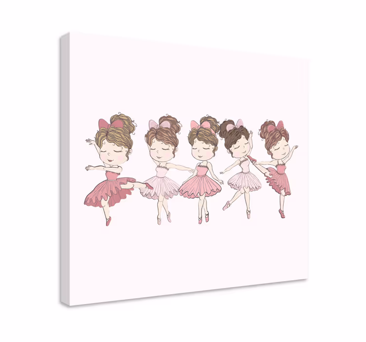 Cuadro infantil bailarinas de ballet - TenVinilo