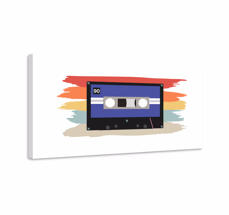 Cuadro musical cinta de casete retro - TenVinilo