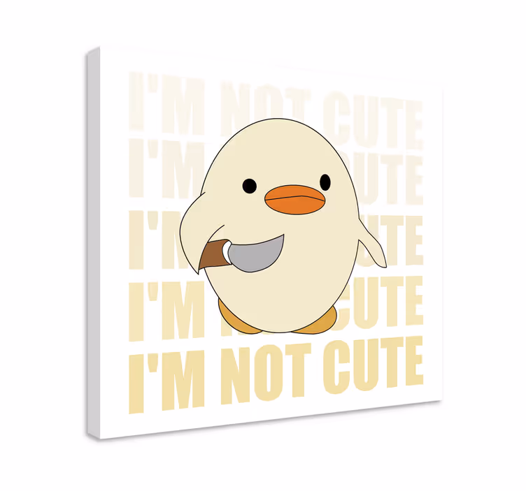 Cuadro de gatos personaje de pato tierno - TenVinilo