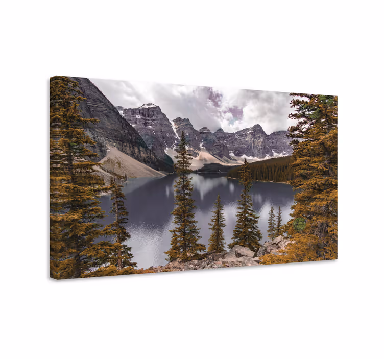 Cuadro paisajes lago montañoso majestuoso - TenVinilo
