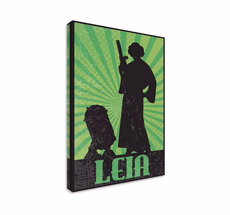 Cuadro de personas leia con arma - TenVinilo