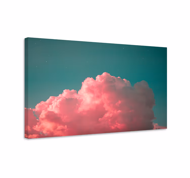 Cuadro paisajes Nubes rosadas y colores estéticos del lago - TenVinilo