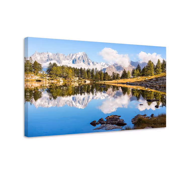 Cuadro paisajes reflejo de montaña - TenVinilo