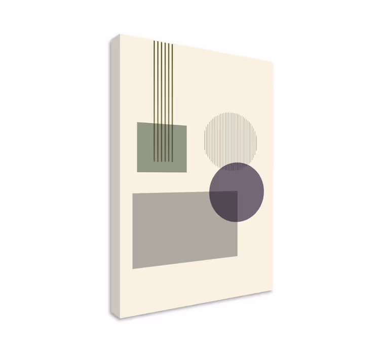 Cuadro moderno Formas geométricas suaves - TenVinilo