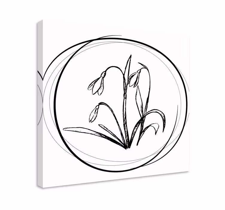 Cuadro de flores campanilla delicada - TenVinilo