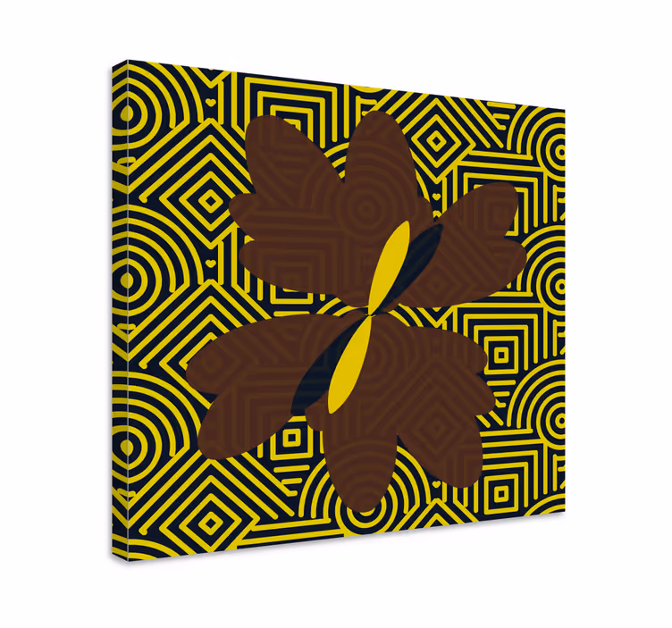 Cuadro de flores diseño floral estilizado - TenVinilo