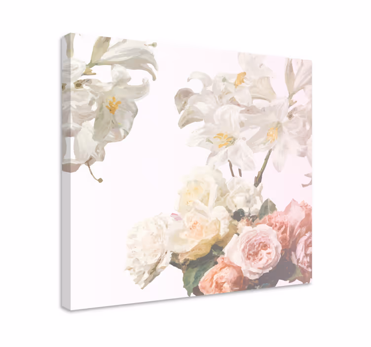 Cuadro vintage Flores de estilo shabby chic - TenVinilo