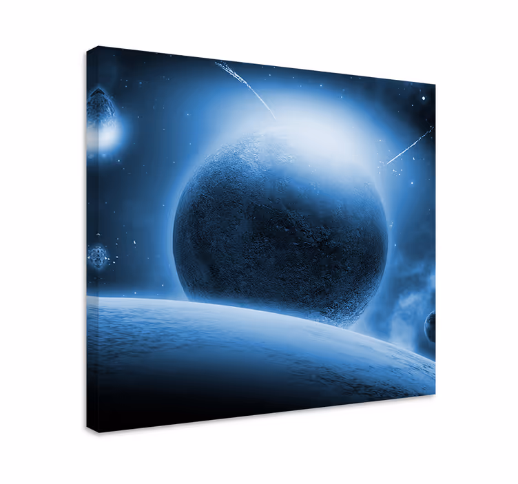 Cuadro paisajes Hermosa vista de la tierra desde la luna - TenVinilo