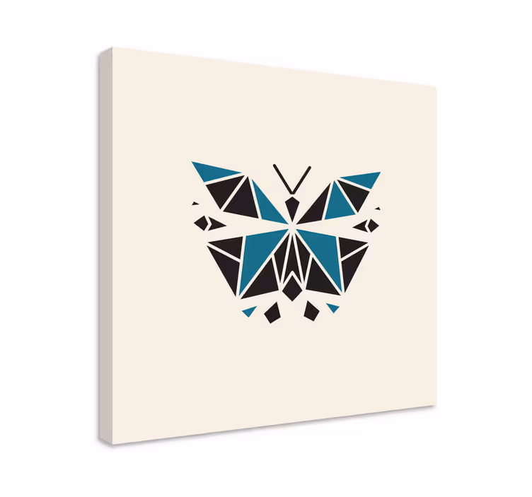 Cuadro geométrico Triángulo poligonal mariposa - TenVinilo