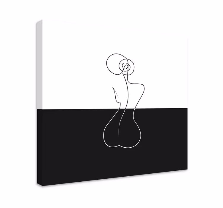 Cuadro moderno Mujer sentada arte lineal - TenVinilo