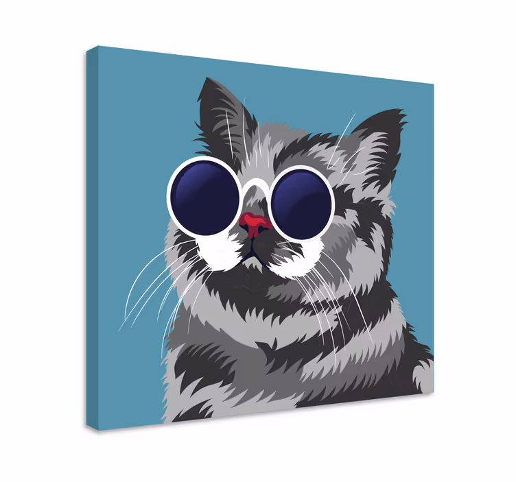 Cuadro de gatos retrato de gato elegante - TenVinilo