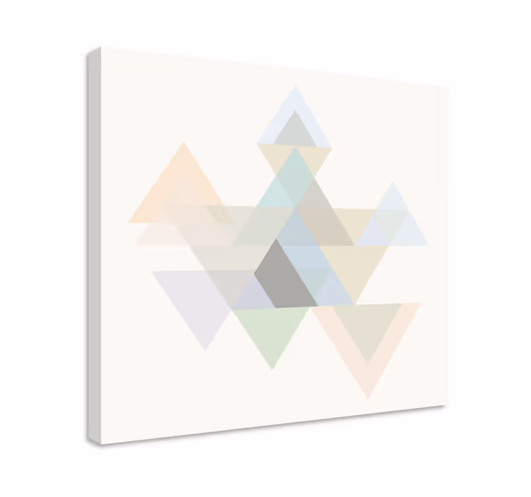 Cuadro figuras geométricas diseño de triángulos abstractos - TenVinilo