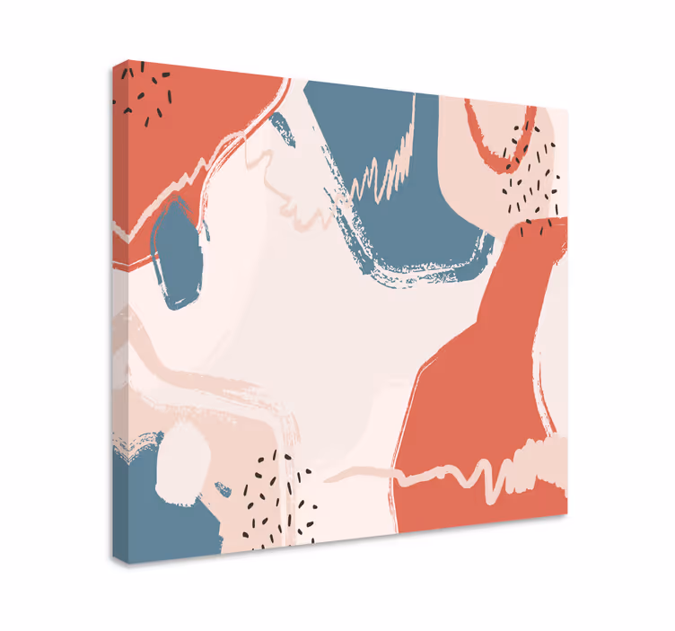 Cuadro para salón Formas abstractas de vinilo pared - TenVinilo