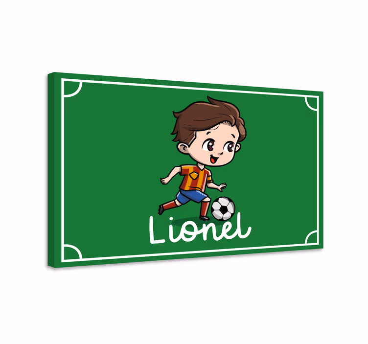 Cuadro deporte personaje de futbolista - TenVinilo