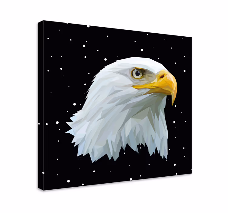 Cuadro aves Animales geométricos poderosa águila - TenVinilo