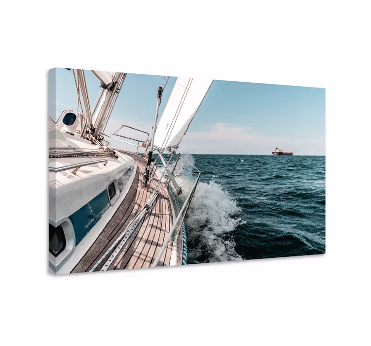 Cuadro de marineros aventura en velero - TenVinilo