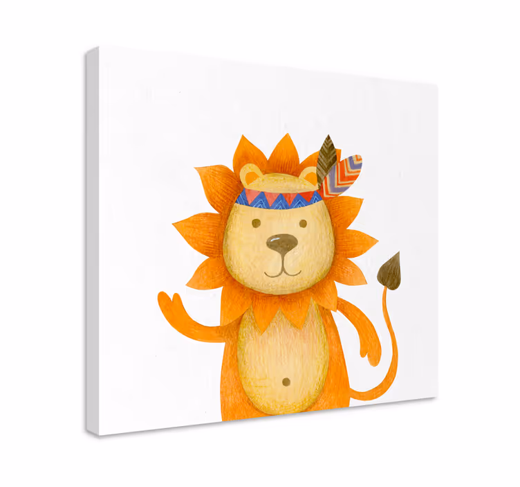 Cuadro animales carácter de león amistoso - TenVinilo