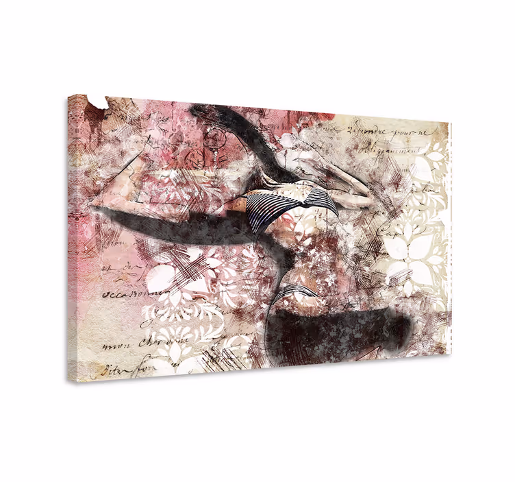 Cuadro de personas diseño silueta de bailarín - TenVinilo