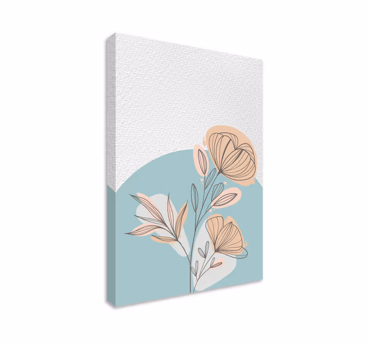 Cuadro de flores arreglo elegante y estilizado - TenVinilo