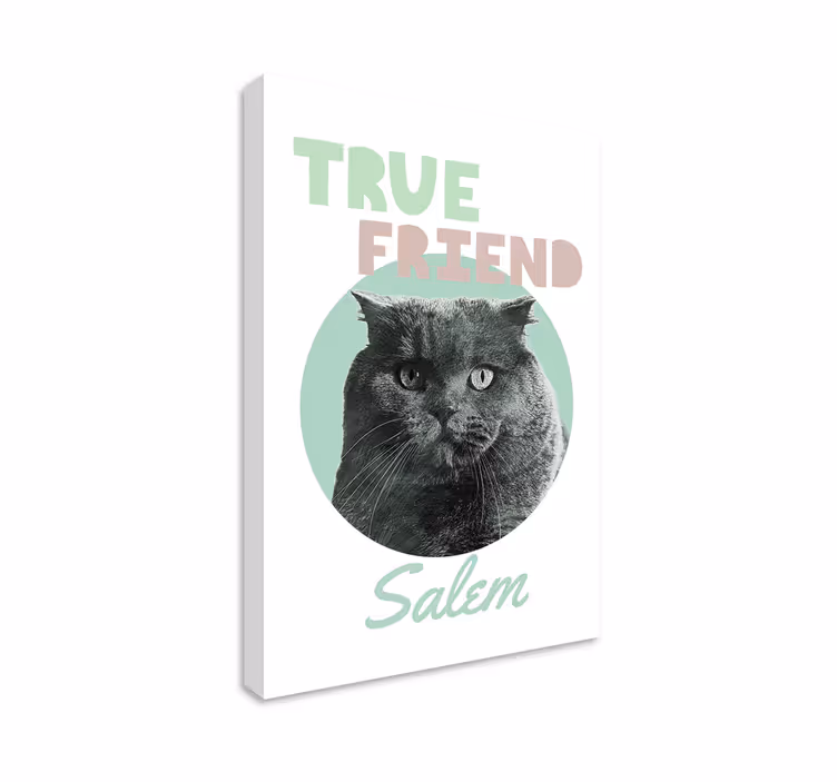 Cuadro personalizable verdadero amigo de los animales - TenVinilo