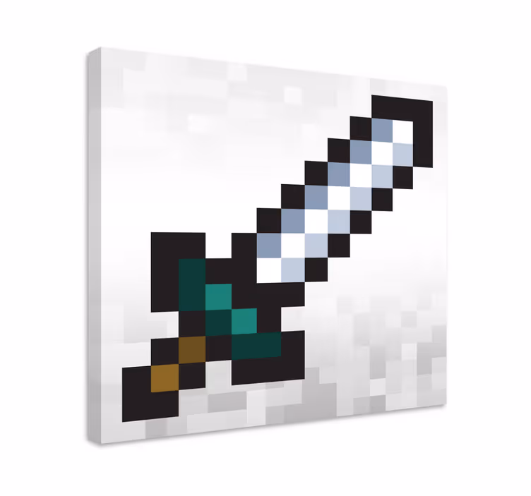 Cuadro decorativo videojuego espada de píxeles - TenVinilo