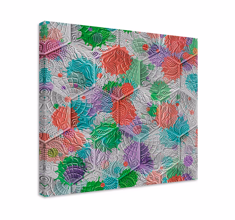 Cuadro retro vintage los azulejos manchados de Gaudí - TenVinilo