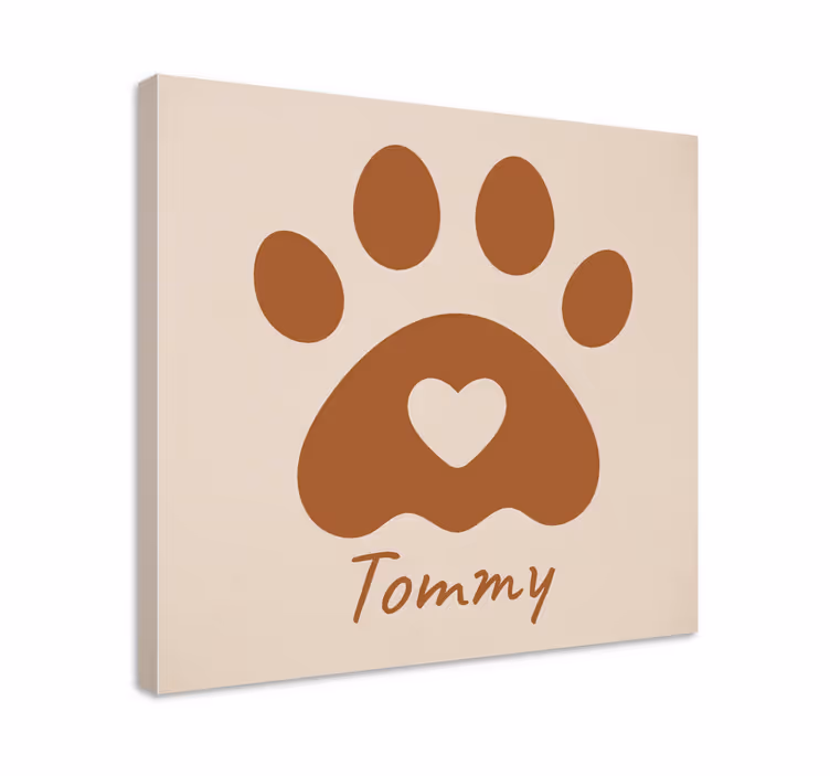 Cuadro personalizable pata con nombre - TenVinilo