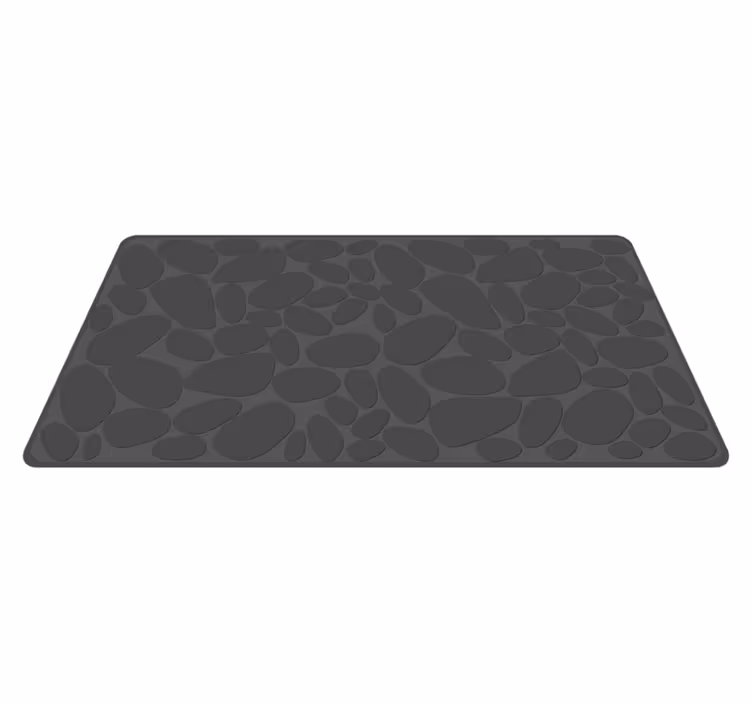 Alfombra vinílica baño efecto roca gris - TenVinilo