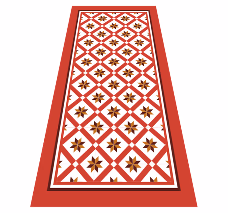 Alfombra vinílica cocina rojo hidráulico - TenVinilo