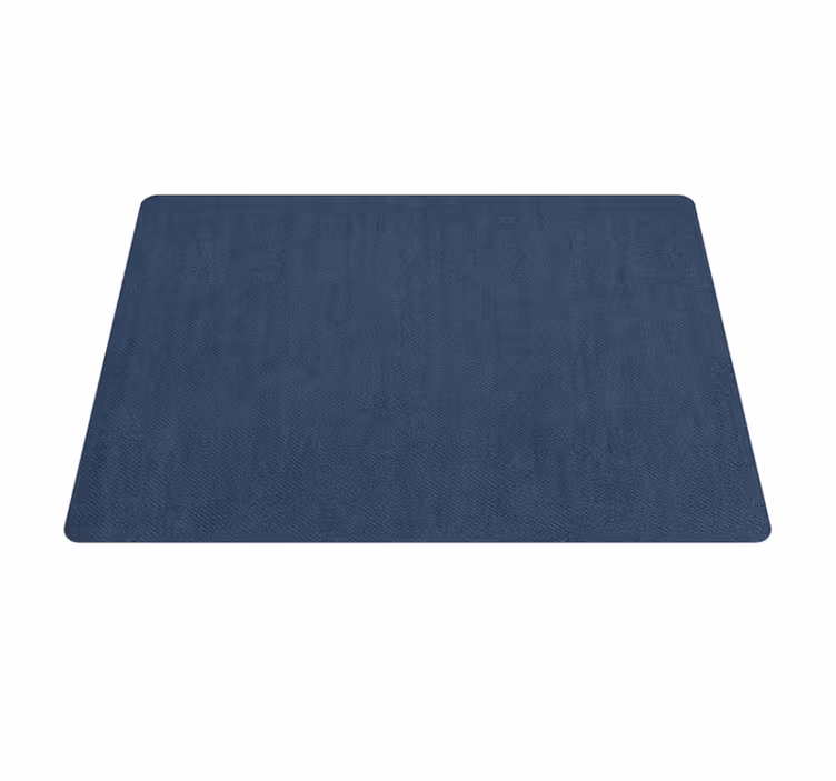 Alfombra vinílica salón efecto de tela azul - TenVinilo
