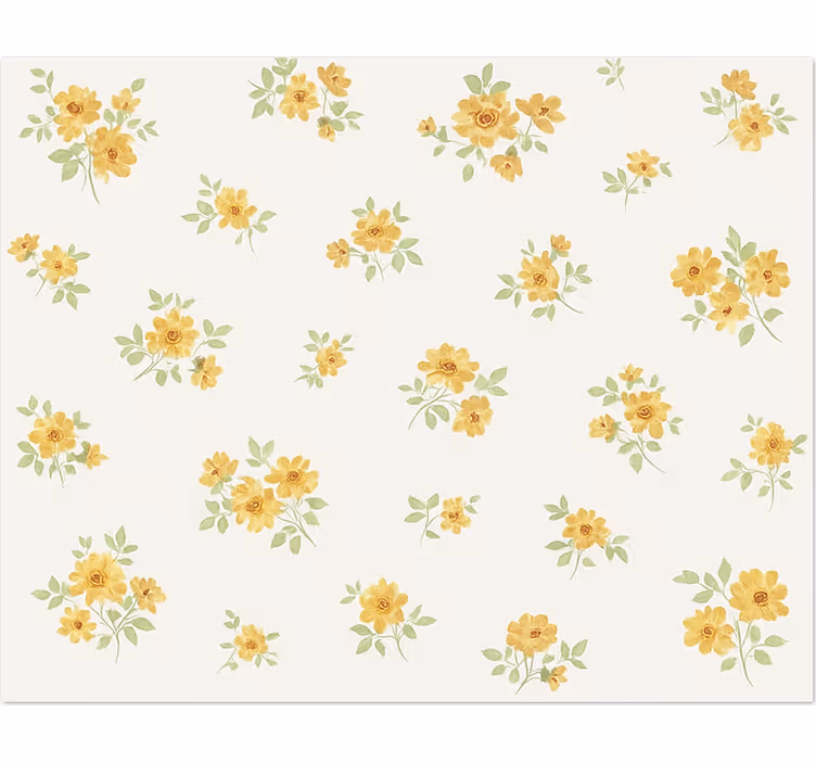 Alfombra vinílica comedor delicado chintz floral - TenVinilo