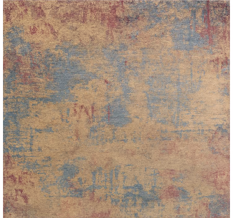 Alfombra vinílica comedor patrón oriental desgastado - TenVinilo