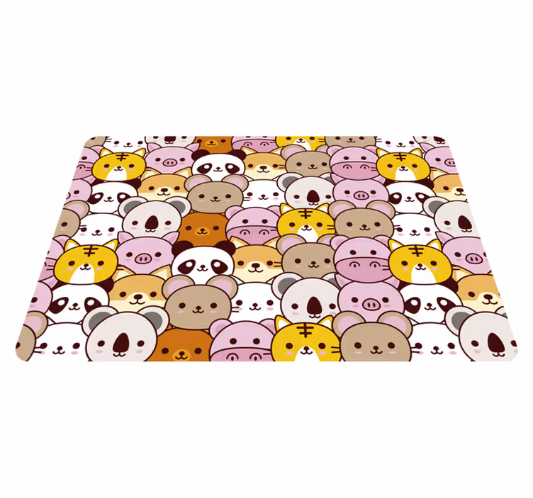 Aflombra vinílica animales bebés adorables - TenVinilo
