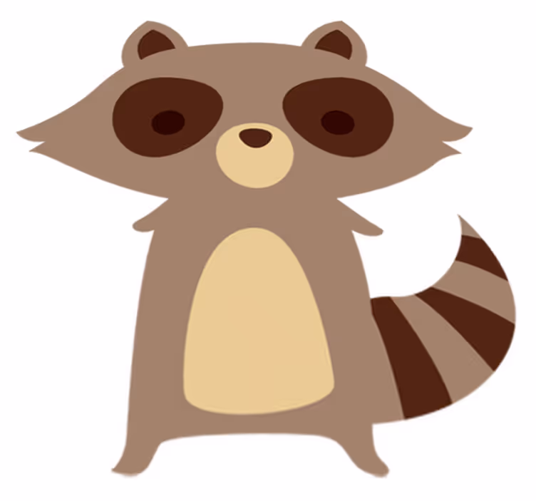 Aflombra vinílica animales diseño de mapache - TenVinilo