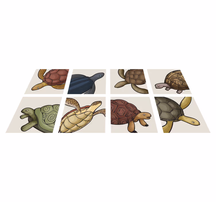 Aflombra vinílica animales baldosa de tortugas - TenVinilo